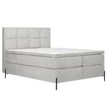 Boxspringbett Sari II Flachgewebe Oriella: Silber - 160 x 200cm