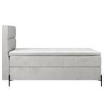 Boxspringbett Sari II Flachgewebe Oriella: Silber - 160 x 200cm