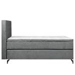 Boxspring Sari I Platweefsel Oriella: Grijs - 160 x 200cm