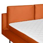 Gestoffeerd bed Manu Velours Sadia: Oranje - 180 x 200cm