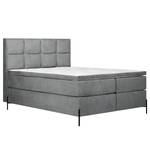 Lit boxspring Sari II Tissu Oriella: Gris - 180 x 200cm