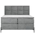 Boxspring Sari II Platweefsel Oriella: Grijs - 160 x 200cm