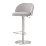 Tabouret de bar myGRACE Acier / Velours - Gris bleu