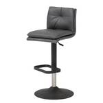 Tabouret de bar myDIVO III Acier / Polyester - Noir / Gris