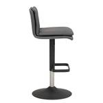 Tabouret de bar myDIVO III Acier / Polyester - Noir / Gris