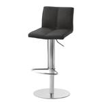 Tabouret de bar myKLEO II Acier / Tissu - Gris foncé