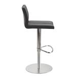 Tabouret de bar myKLEO II Acier / Tissu - Gris foncé