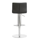 Tabouret de bar myKLEO II Acier / Tissu - Gris foncé