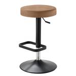 Tabouret de bar myDIVO Acier / Polyester - Noir / Marron