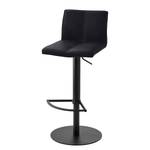 Tabouret de bar myPABLO II Acier / Cuir de vachette - Noir