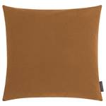 Housse de coussin Lunes Imitation cuir - Marron rouille