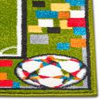 Kinderläufer Soccer Pitch Polypropylen-Heatset - Grün / Weiß