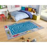 Kinder-vloerkleed Labyrinth Race polypropeen-heatset - blauw/wit/grijs - 200 x 290 cm