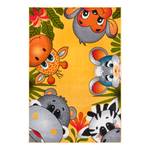 Kinderteppich Jungle Crew Polypropylen-Heatset - Gelb / Grau - 120 x 170 cm