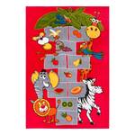 Kinderteppich Jungle Jump Polypropylen-Heatset - Rot / Grau - 200 x 290 cm