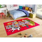 Kinderteppich Jungle Jump Polypropylen-Heatset - Rot / Grau - 200 x 290 cm