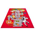 Kinder-vloerkleed Jungle Jump polypropeen-heatset - rood/grijs - 200 x 290 cm