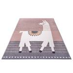Kinderteppich Alpaca Dolly Polypropylen-Heatset - Grau / Pink - 200 x 290 cm