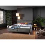 Lit capitonné Karla Tissu TCM: 89 steel grey - 160 x 200cm - Matelas double D2/D3