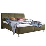 Lit capitonné Karla Tissu TCM: 373 brown olive - 180 x 200cm - Matelas double D2/D3