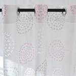 Tenda con anelli Bella Cotone / Poliestere - Rosa - 135 x 225 cm