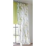 Gordijn Jungle polyester - wit/groen - 130 x 145 cm