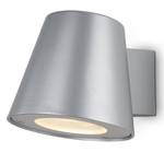 LED-buitenwandlamp Neapel transparant glas/aluminium - 1 lichtbron - Zilver