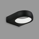 LED-buitenwandlamp Puka polycarbonaat/gegoten aluminium - 1 lichtbron - Zwart