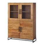 Highboard Woodson Akazie massiv / Metall - Akazie Hellbraun