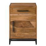 Table de chevet WOODSON Acacia massif / Fer - Acacia Marron clair