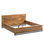 Houten bed Woodson massief acaciahout/metaal  - Acaciahouten Lichtbruin - 180 x 200cm