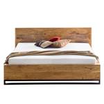 Houten bed Woodson massief acaciahout/metaal  - Acaciahouten Lichtbruin - 180 x 200cm