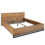 Massief houten bed WOODSON massief acaciahout/ijzer - Acaciahouten Lichtbruin - 180 x 200cm