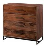 Commode Woodson Acacia massif / Fer - Acacia brun