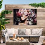 Blumenhut Frau Outdoor-Poster mit