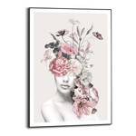 Quadro con cornice Fiori di donna Cornice senza vetro - Rosa