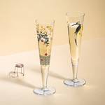 Champagnerglas Goldnacht I Kristallglas - Gold / Schwarz / Rot