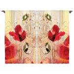 Fertiggardine Blume III (2er-Set) Polyester - Mehrfarbig - 140 x 175 cm