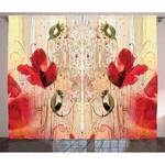 Rideaux Fleurs III (lot de 2) Polyester - Multicolore - 140 x 175 cm
