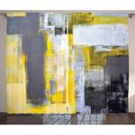 Gordijn Geel & Grijs (set van 2) polyester - geel/grijs - 140 x 175 cm
