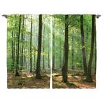 Rideaux Forêt I (lot de 2) Polyester - Multicolore - 140 x 225 cm