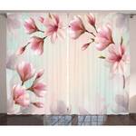 Fertiggardine Magnolie (2er-Set) Polyester - Dunkle Koralle - 140 x 225 cm