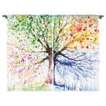 Fertiggardine Aquarell (2er-Set) Polyester - Mehrfarbig - 140 x 245 cm