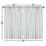 Gordijn City (set van 2) polyester - wit - 140 x 245 cm