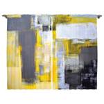 Gordijn Geel & Grijs (set van 2) polyester - geel/grijs - 140 x 260 cm