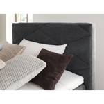 Boxspringbett Talea Chenille TBS: 49 Anthrazitgrau - 120 x 200cm - H2