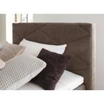 Lit boxspring Talea Tissu Chenille TBS: 4 Marron noisette - 100 x 200cm - D2 souple