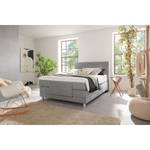 Lit boxspring Talea Tissu Chenille TBS: 39 Gris argenté - 100 x 200cm - D2 souple