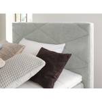 Boxspringbett Talea Chenille TBS: 69 Achatgrau - 100 x 200cm - H2