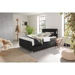 Lit boxspring Talea Tissu Chenille TBS: 10 Noir - 90 x 200cm - D3 medium